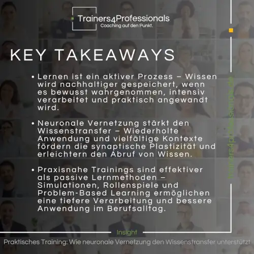 Key Takeaways: Praktisches Training